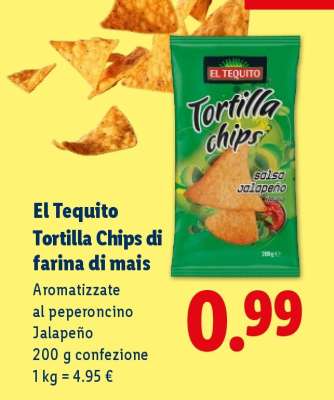 El Tequito Tortilla Chips di farina di mais