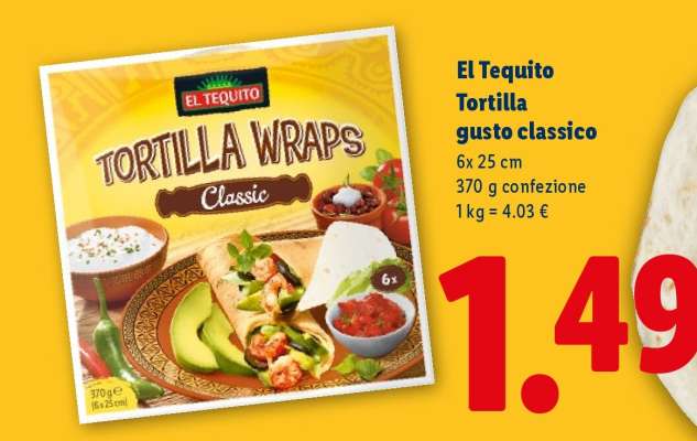 El Tequito Tortilla gusto classico
