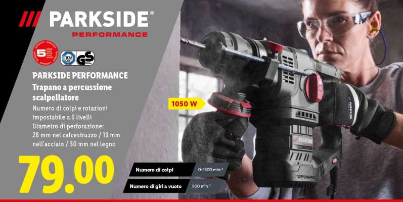 PARKSIDE PERFORMANCE Trapano a percussione scalpellatore