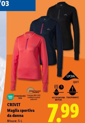 CRIVIT Maglia sportiva da donna