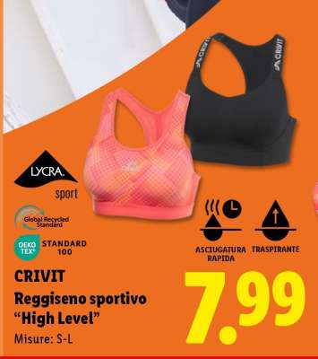 CRIVIT Reggiseno sportivo “High Level”