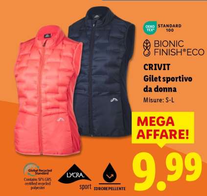 Crivit Gilet sportivo da donna