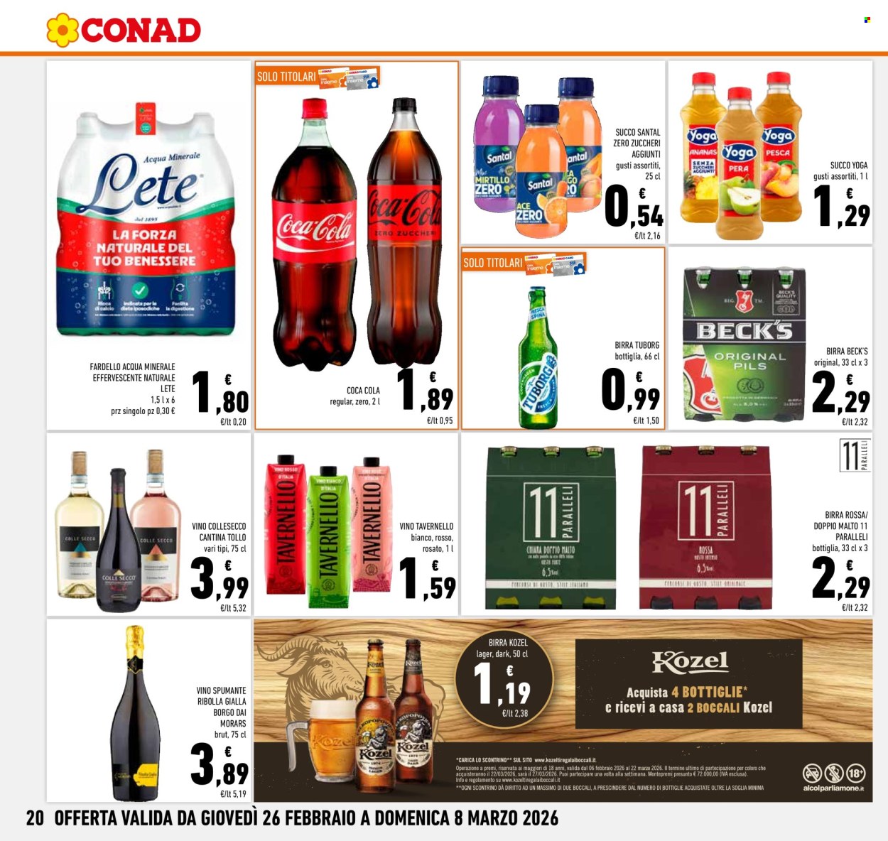 Volantino Conad - 26/2/2026 - 8/3/2026. Pagina 20
