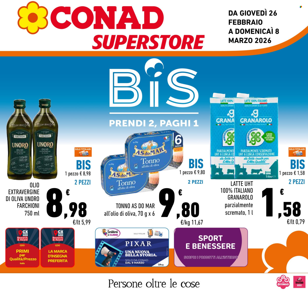 Volantino Conad Superstore - 26/2/2026 - 8/3/2026. Pagina 1