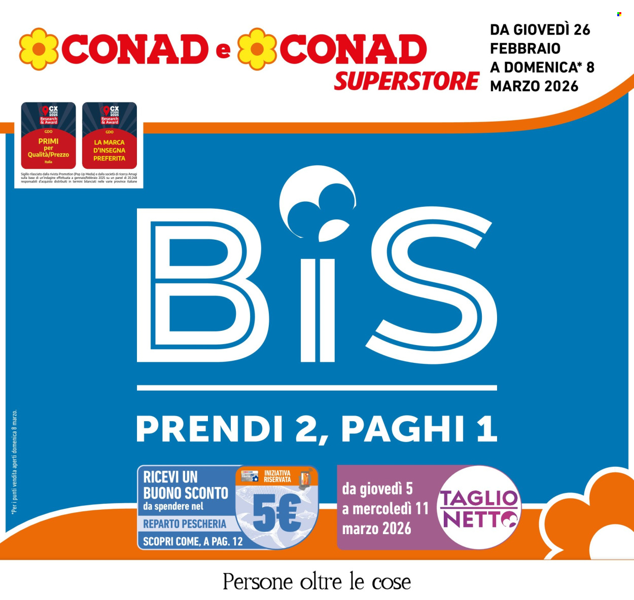 Volantino Conad Superstore - 26/2/2026 - 8/3/2026. Pagina 1