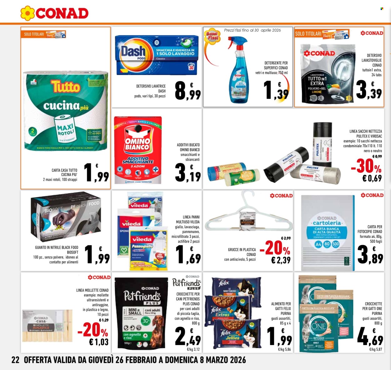 Volantino Conad - 26/2/2026 - 8/3/2026. Pagina 22