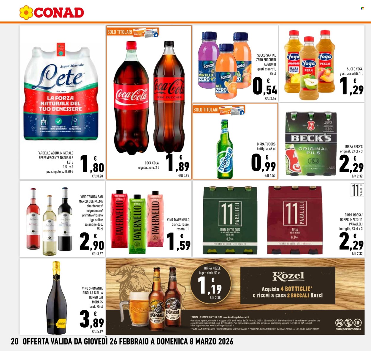 Volantino Conad - 26/2/2026 - 8/3/2026. Pagina 20