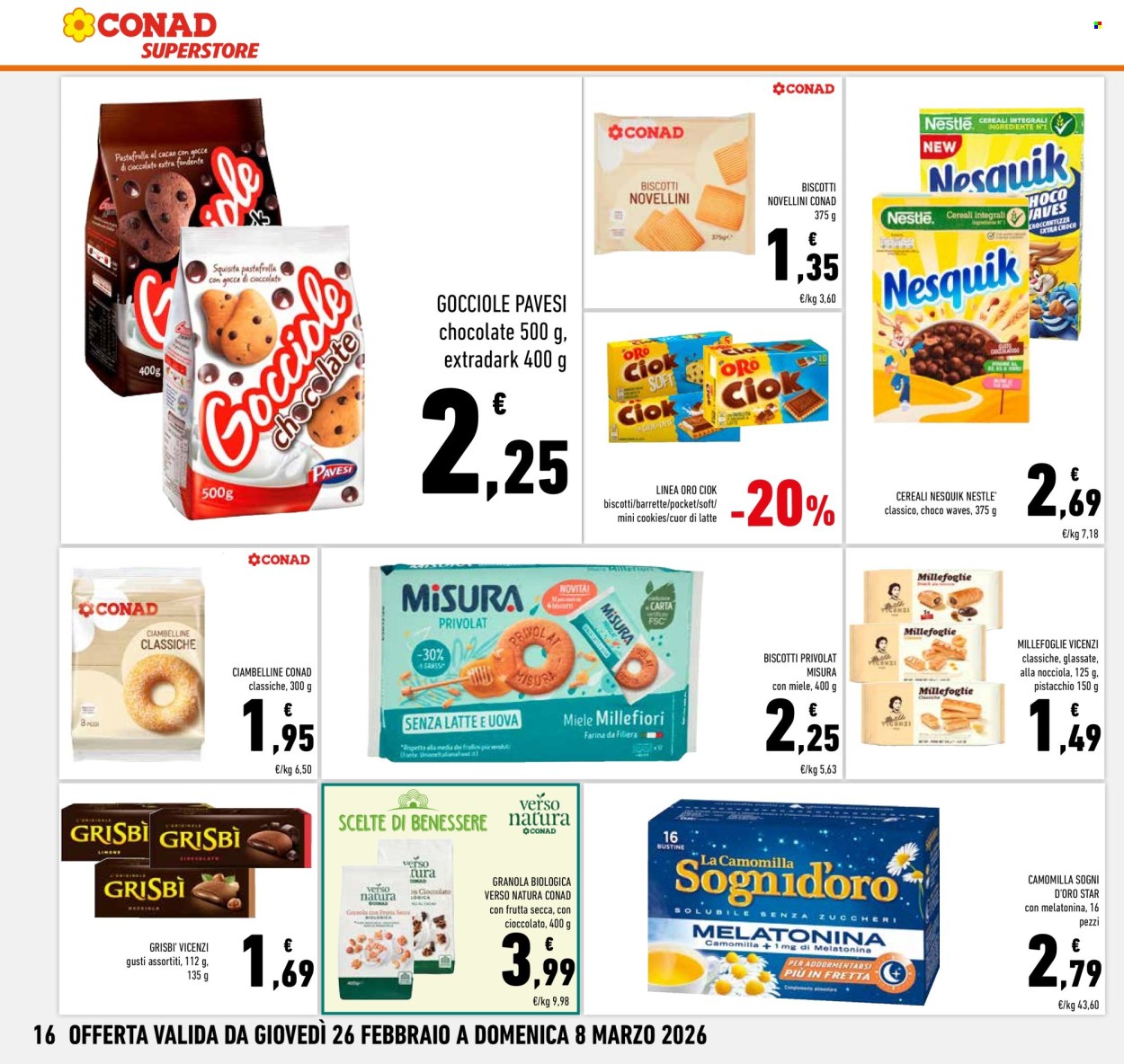 Volantino Conad Superstore - 26/2/2026 - 8/3/2026. Pagina 16