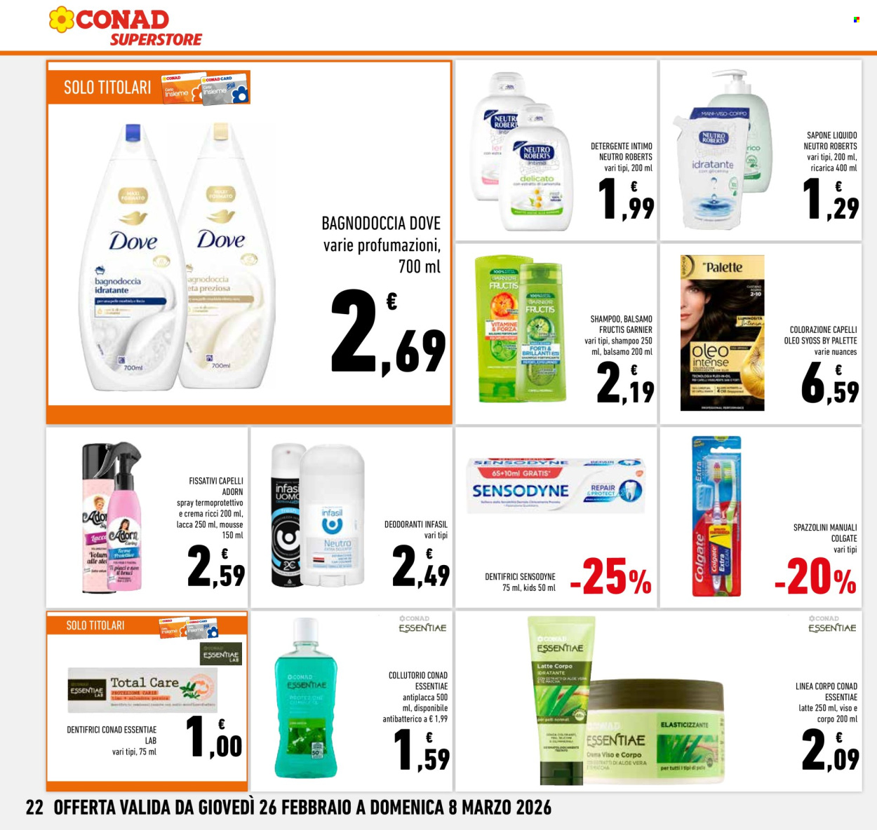 Volantino Conad Superstore - 26/2/2026 - 8/3/2026. Pagina 22
