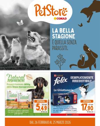Volantino Pet Store Conad - 26/2/2026 - 25/3/2026.