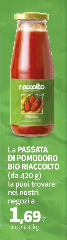 PASSATA DI POMODORO BIO RIACCOLTO