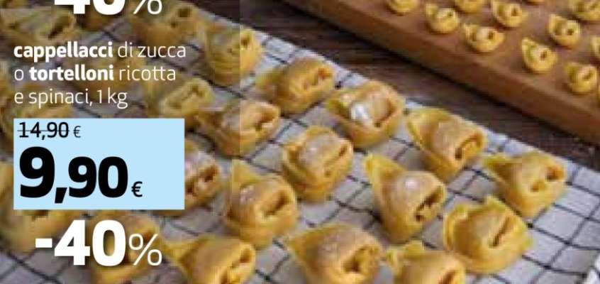 cappellacci di zucca o tortelloni ricotta e spinaci
