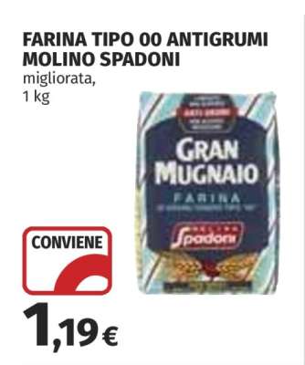 FARINA TIPO 00 ANTIGRUMI MOLINO SPADONI