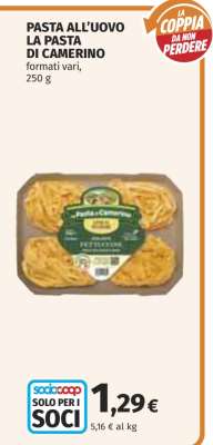 Pasta all'uovo La Pasta di Camerino