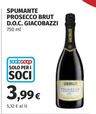 SPUMANTE PROSECCO BRUT D.O.C. GIACOBAZZI