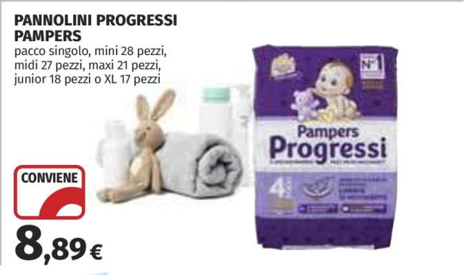 Pannolini Progressi Pampers