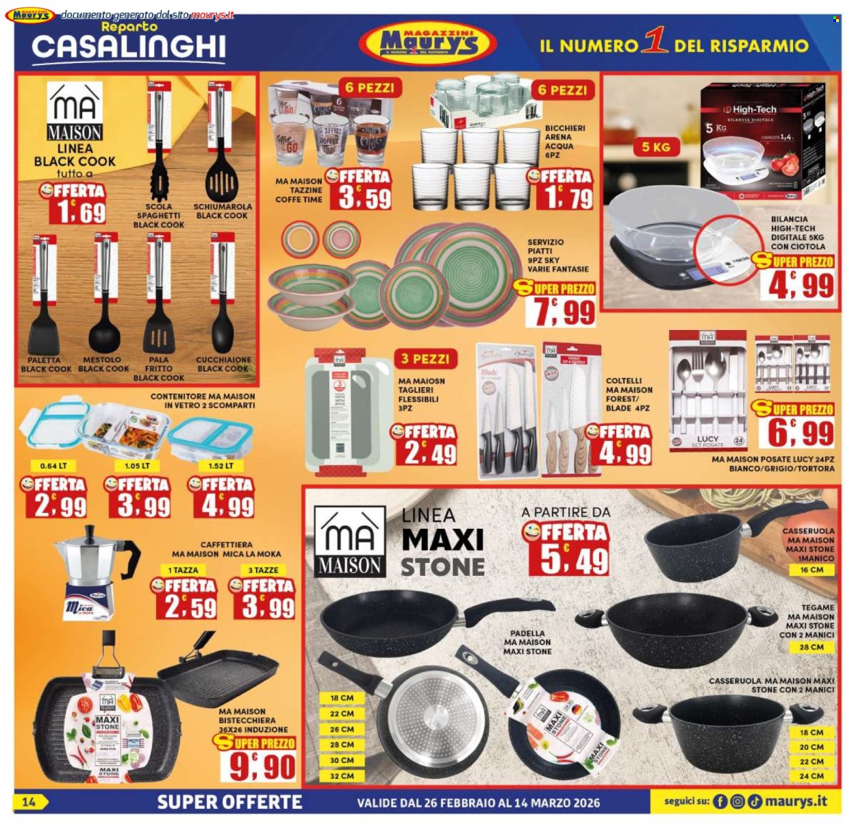 Volantino Maury's - 26/2/2026 - 14/3/2026. Pagina 14