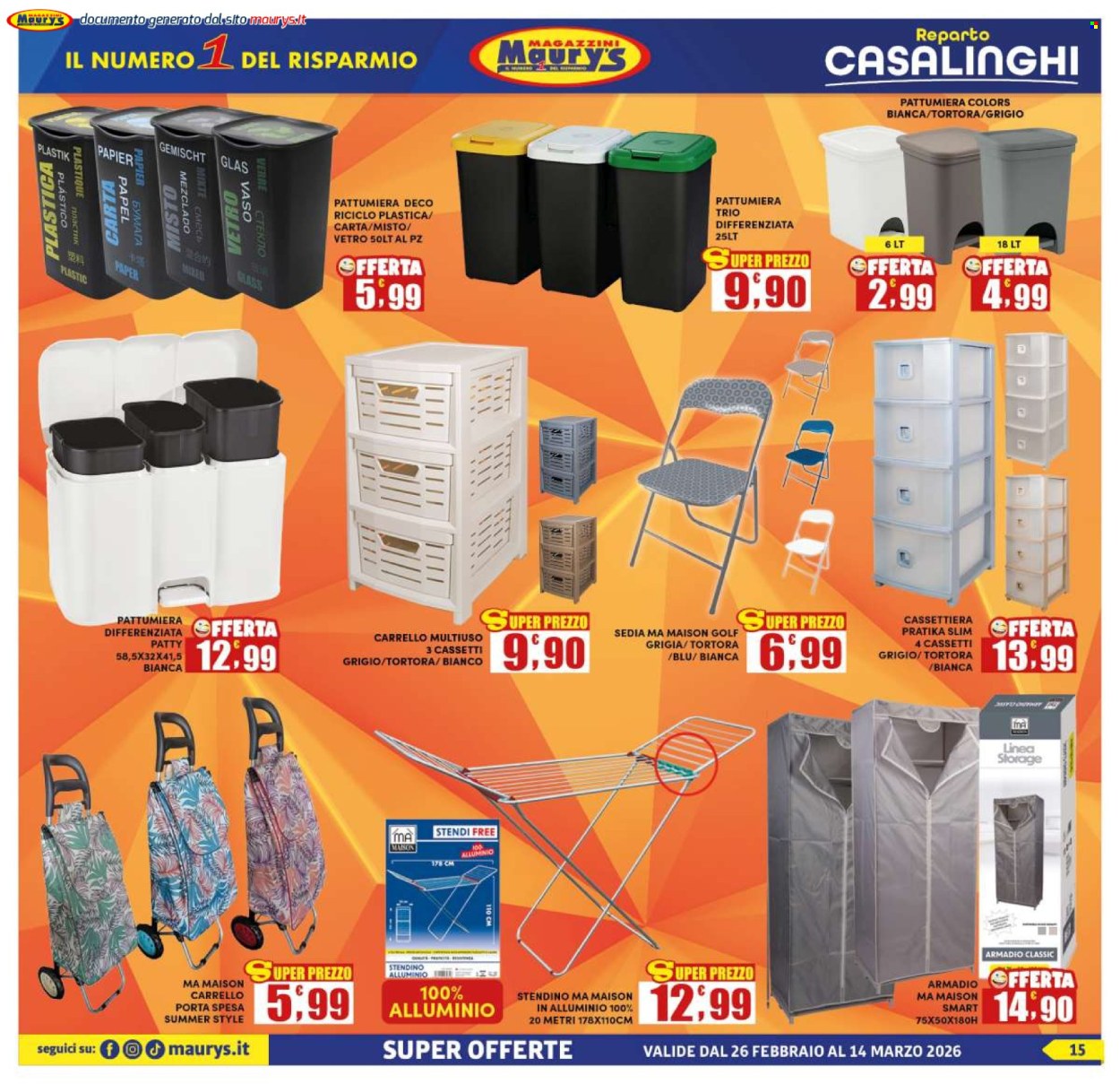 Volantino Maury's - 26/2/2026 - 14/3/2026. Pagina 15
