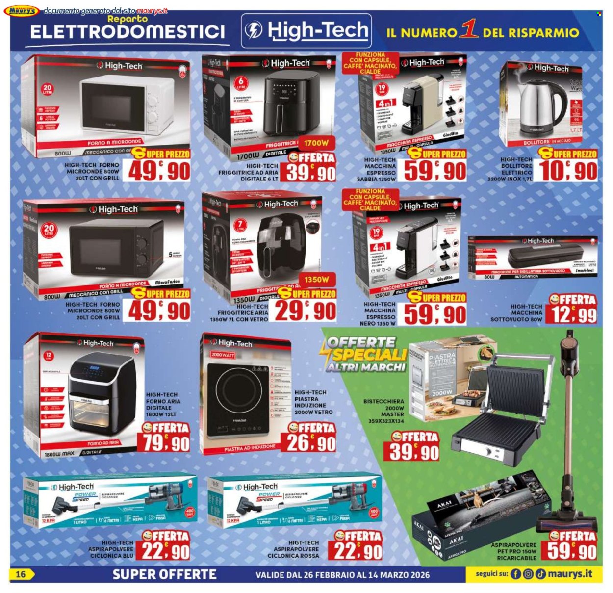Volantino Maury's - 26/2/2026 - 14/3/2026. Pagina 16