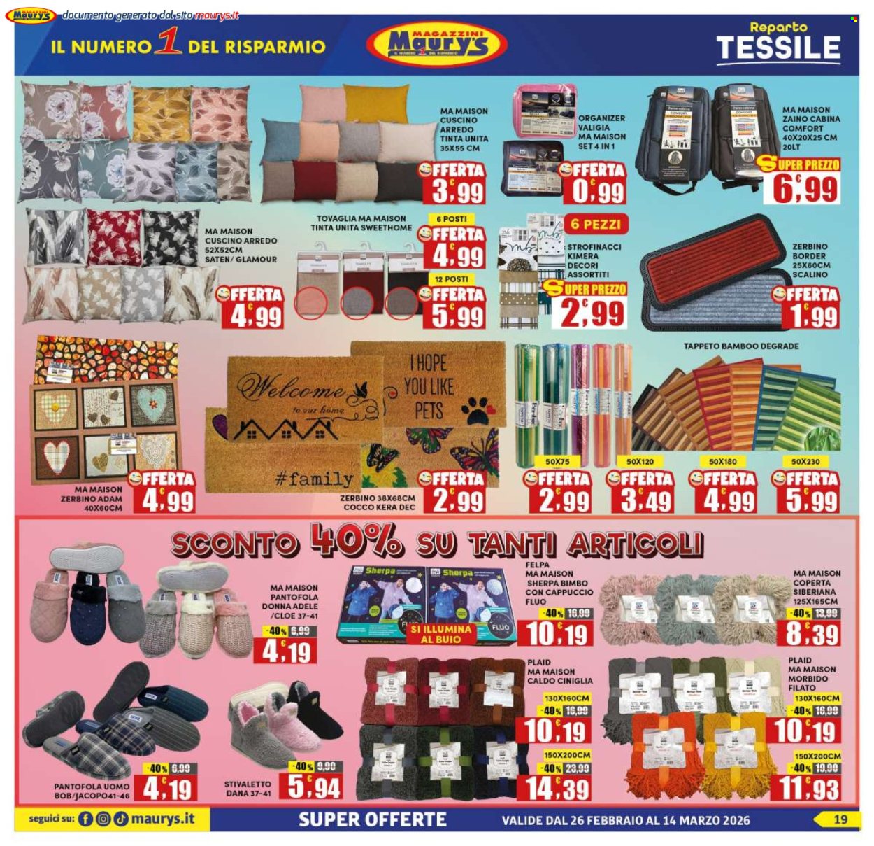 Volantino Maury's - 26/2/2026 - 14/3/2026. Pagina 19