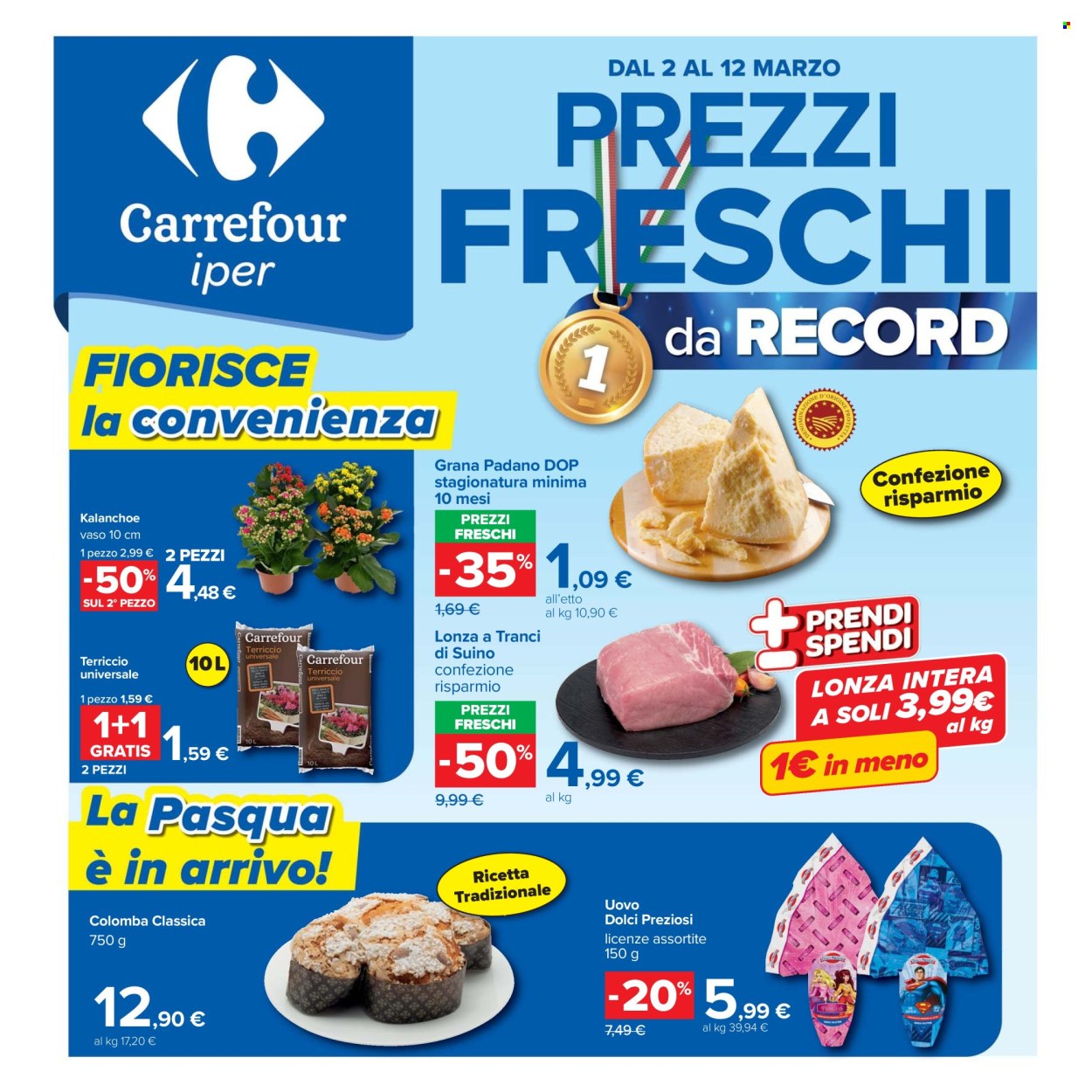 Volantino Carrefour - 2/3/2026 - 12/3/2026. Pagina 1