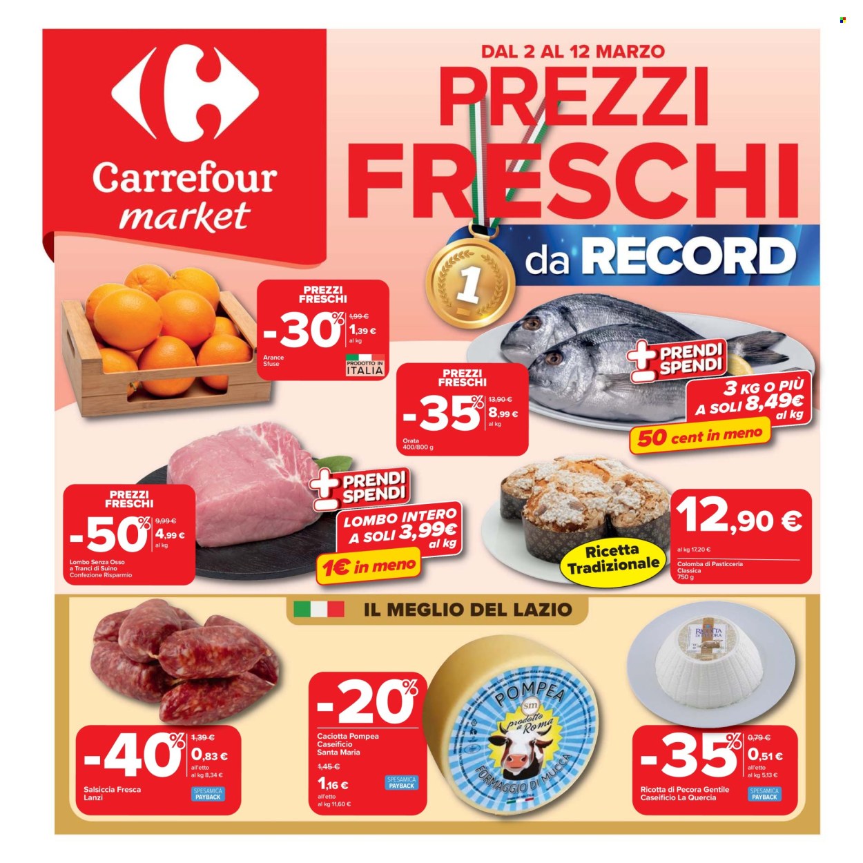 Volantino Carrefour - 2/3/2026 - 12/3/2026. Pagina 1