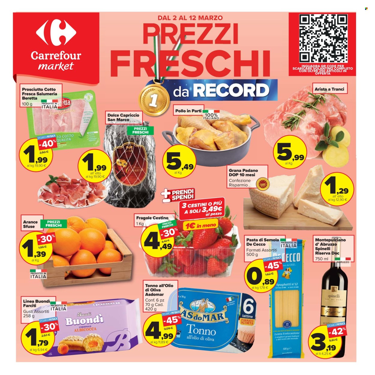 Volantino Carrefour - 2/3/2026 - 12/3/2026. Pagina 1