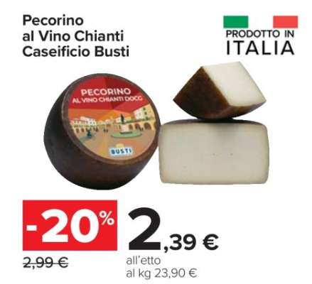 Pecorino al Vino Chianti Caseificio Busti