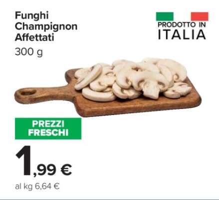 Funghi Champignon Affettati