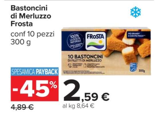BASTONCINI DI MERLUZZO FROSTA
