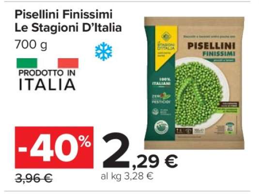 PISELLINI FINISSIMI LE STAGIONI D’ITALIA