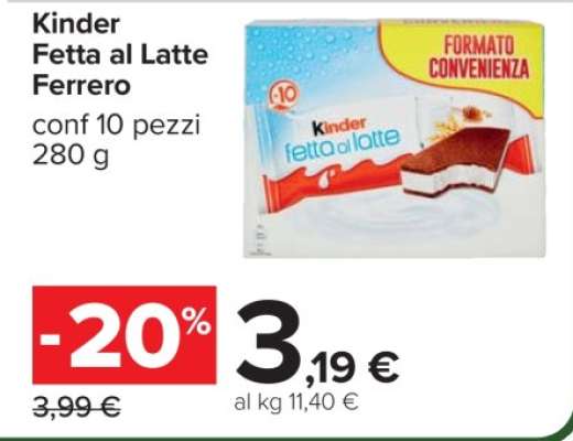 Kinder Fetta al Latte Ferrero