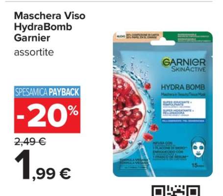 Maschera Viso HydraBomb Garnier