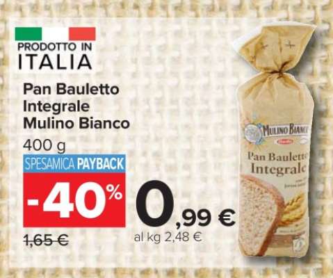 Pan Bauletto Integrale Mulino Bianco