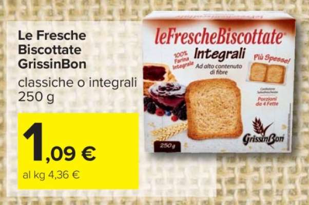 LE FRESCHE BISCOTTATE GRISSINBON