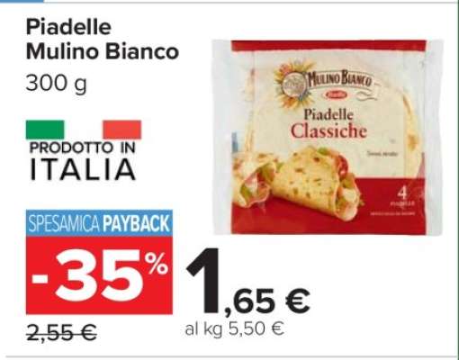 Piadelle Mulino Bianco
