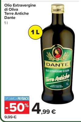 OLIO EXTRAVERGINE DI OLIVA TERRE ANTICHE DANTE