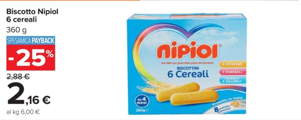 Biscotto Nipiol 6 cereali