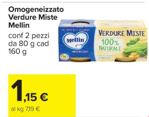 Omogeneizzato Verdure Miste Mellin