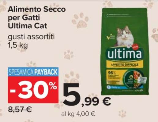 Alimento Secco per Gatti Ultima Cat