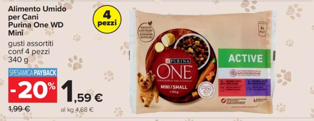Alimento Umido per Cani Purina One WD Mini
