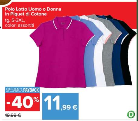 Polo Lotto Uomo o Donna