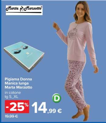 Pigiama Donna Manica lunga Marta Marzotto