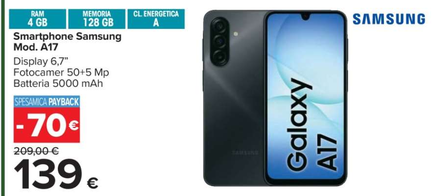 Smartphone Samsung Mod. A17