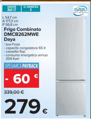Frigo Combinato DMCB262MWE Daya