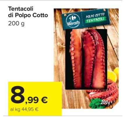 Tentacoli di Polpo Cotto