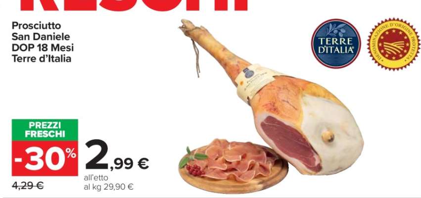 Prosciutto San Daniele DOP 18 Mesi Terre d’Italia