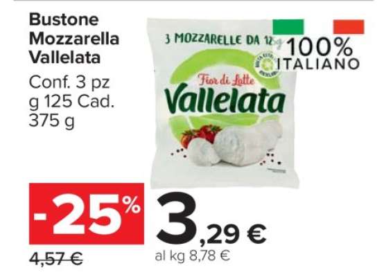 Bustone Mozzarella Vallelata