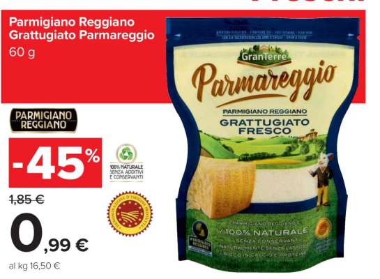 Parmigiano Reggiano Grattugiato Parmareggio