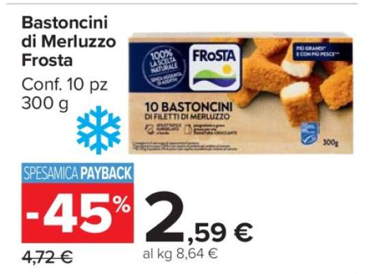 BASTONCINI DI MERLUZZO FROSTA
